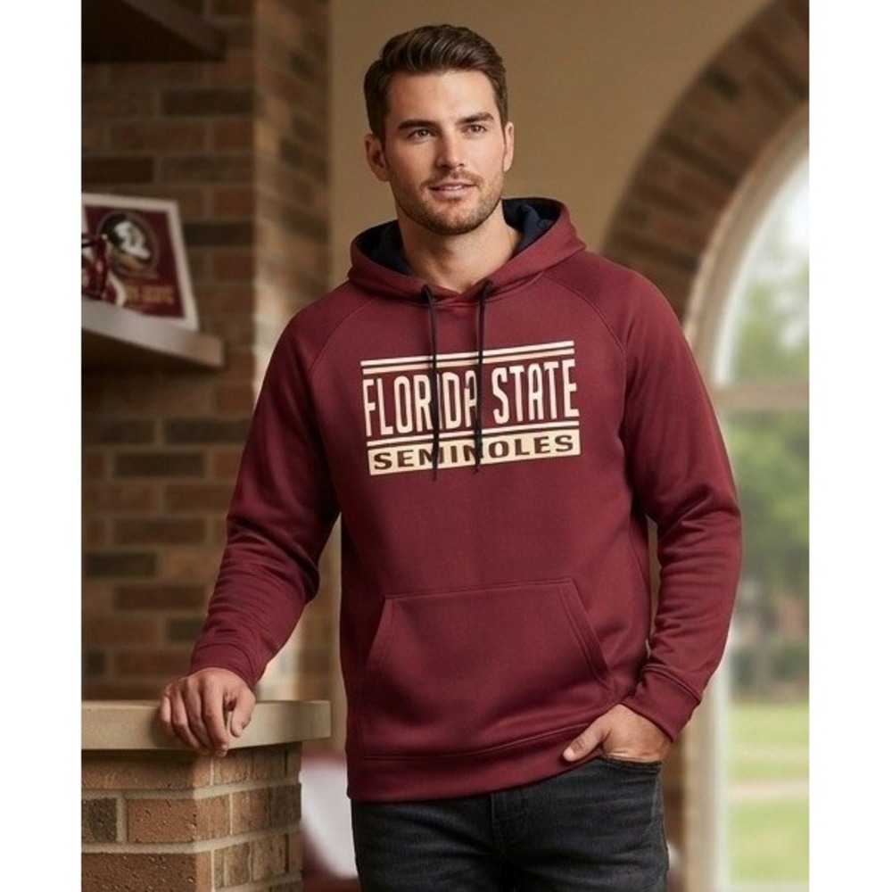 Colosseum Florida State Seminoles Hoodie Sweatshirt Men's XL Red Pullover NCAA